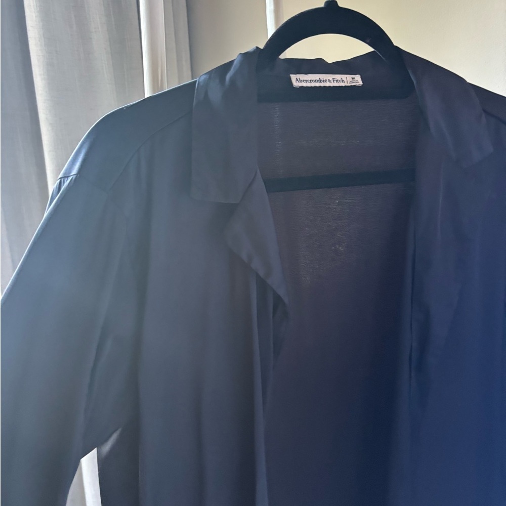 Abercrombie & Fitch black silky shirt